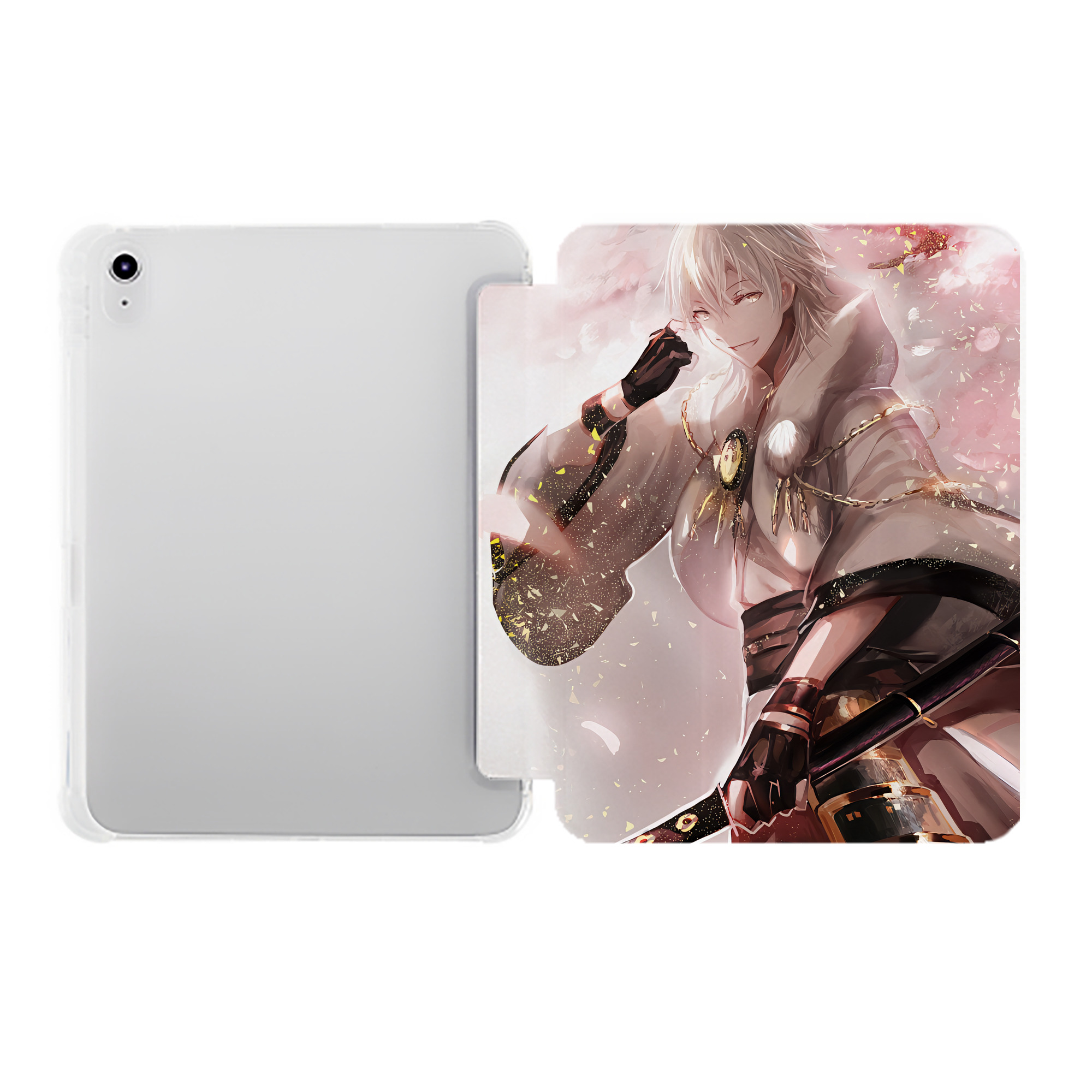 （画像用） 刀剣乱舞 Touken Ranbu IPad ケース ペン収納付き 三つ折りスタンド PUレザー×シリコン 対応機種9.5/10.5/10.9インチ